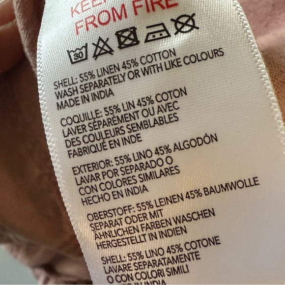 Urban Outfitters BDG  Linen Blend Pants 5 Pocket Pink New SZ L - Picture 8 of 8